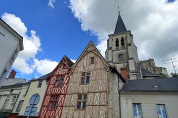 Obraz premium Kirche Saint-Croix in Montrichard