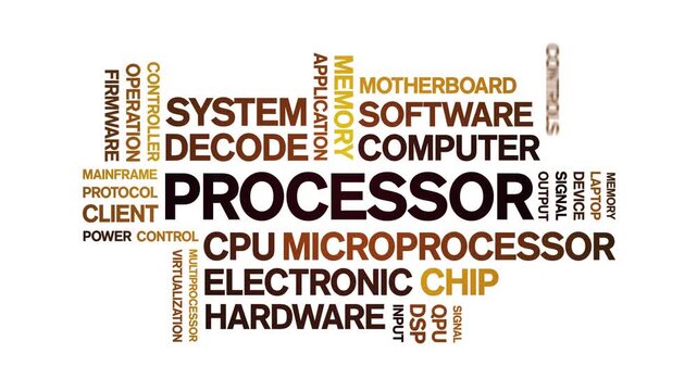 Processor animated word cloud-text design animation tag kinetic typography seamless loop.