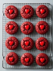 red velvet valentine cookies 