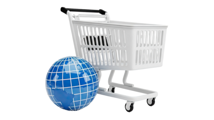 Shopping Cart and Globe