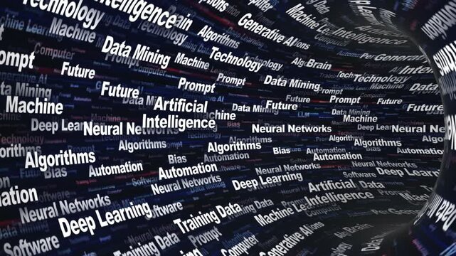 ARTIFICIAL INTELLIGENCE Keywords Animation on Tunnel Walls, Background, Loop
