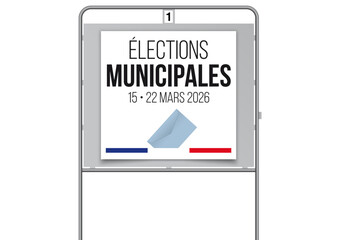 Fototapeta na wymiar Élections Municipales 2026