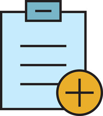 Obraz premium Document Clipboard and Add Icon 