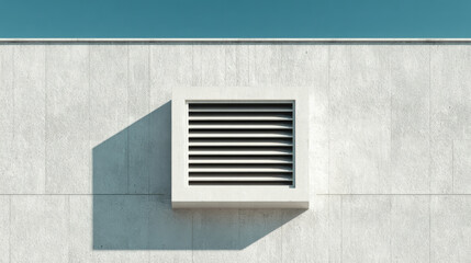 white ventilation grille on the outside of the building