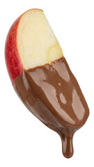 Obraz premium Slice Dipped in Chocolate - Sweet Dessert Treat Isolated