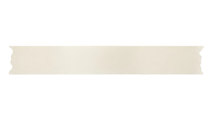 Blank ivory tape strip mockup high quality paper texture straight layout minimal shadow isolated on white background