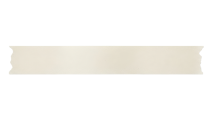 Blank ivory tape strip mockup high quality paper texture straight layout minimal shadow isolated on white background