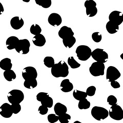 Fototapeta premium Black dots pattern with abstract spots