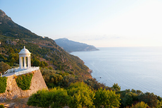 Monopteros at Son Roig overlooking the coast of Majorca Spain