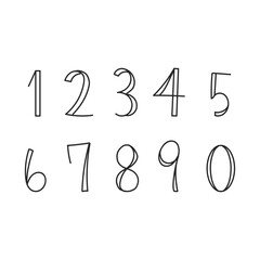 おしゃれ数字イラストセット