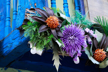 decorative still life flowers close up composition indoor design style mock up pattern