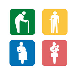 優先座席のピクトグラム