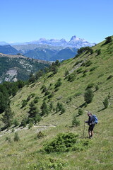 Naklejka premium Wanderer am Quigouret