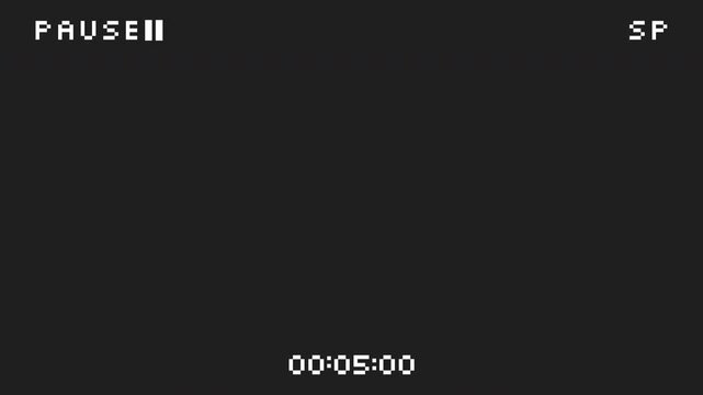 VHS tape playing displaying elapsed time, suitable for video editing tutorials and online courses for timesensitive content creation.