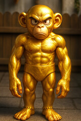 gold statue of a monkey