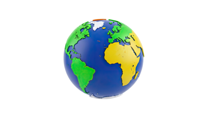 Stylized Globe with Continents