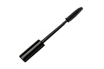 Black mascara wand applicator for beauty cosmetics