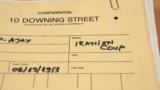10 Downing Street MI6 Files About Operation Ajax About Iranian Coup in 1953