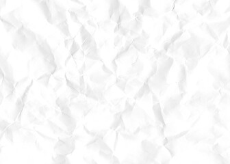 Obraz premium A blank sheet of old crumpled white paper reveals a rough wrinkled texture and creased gray pattern on a vintage grunge surface backdrop