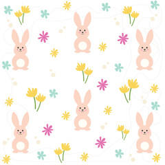 Easter bunny seamless pattern