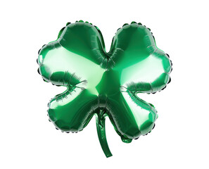 Metallic green shamrock balloon for St. Patrick's Day party