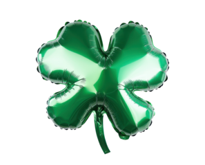 Metallic green shamrock balloon for St. Patrick's Day party
