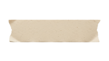 Blank mulberry paper tape strip mockup long fiber texture horizontal layout handmade look isolated on white background