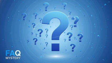question mark on blue background