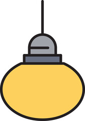 Obraz premium Ceiling Light Bulb Icon 