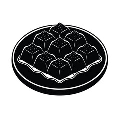 Traditional Turkish Baklava On Silver Tray