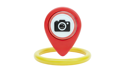 Location Pin with Camera Icon