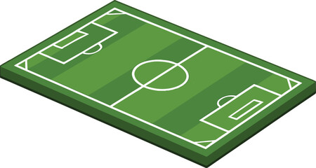 3D Football Field Icon graphic illustration © MK