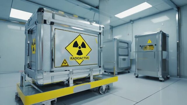 Radioactive waste container.