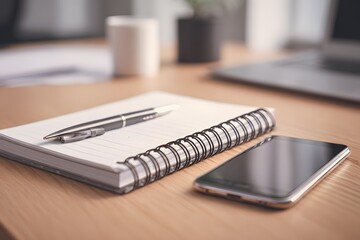 Modern Business Desk With Planning Tools