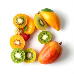 3D watercolor fruits