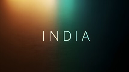 Abstract Indian Flag Colors with India Text Overlay. Cultural Heritage and National Pride.