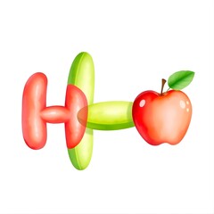 3D watercolor fruits