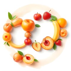 3D watercolor fruits