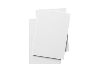 Stack of white paper sheets isolated on transparent background