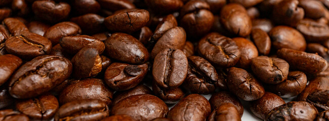 Obraz premium Detailed View of Premium Coffee Beans