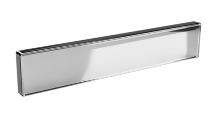 Blank polished vinyl tape strip mockup smooth plastic finish horizontal layout reflective surface isolated on white background