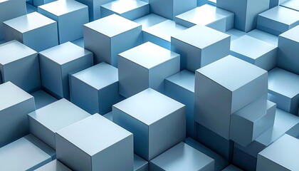 Fototapeta premium abstract blue cubes