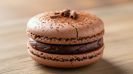 Close up on delicious macaroons
13