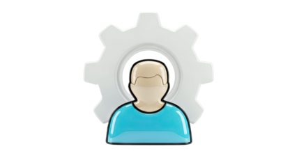 User Icon with Gear Symbol