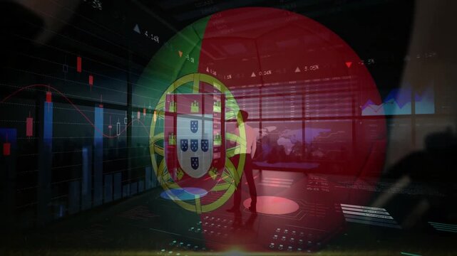 Analyzing financial data, businesswoman reviewing cryptocurrency symbols on screen