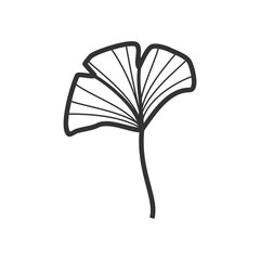 Charming Hand-Drawn Ginkgo Floral Artwork for Nature Lovers
