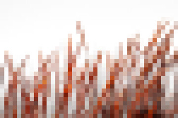 Abstract colored pixel mosaic  texture on transparent background