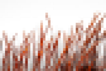 Abstract colored pixel mosaic  texture on transparent background