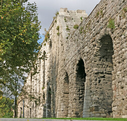 Istanbul Turkey. March 31, 2018. Located in Istanbul, Turkey, the Bozdogan Aqueduct was built during the Roman period.