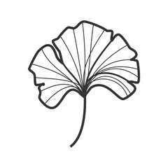 Ginkgo Tree Floral Design: Hand-Drawn Botanical Illustration
